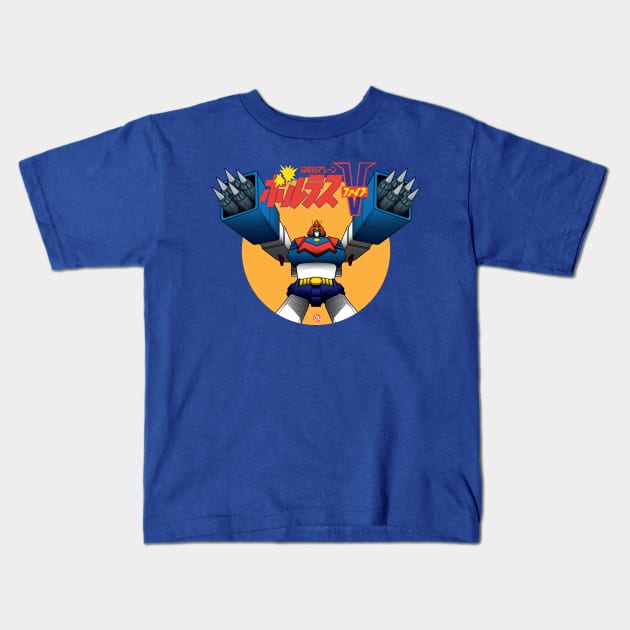 Voltes V Front Print Kids T-Shirt by Cr8tivMojo